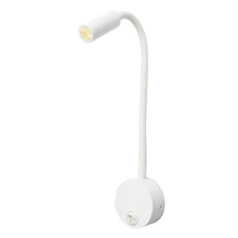 LED 3W Warm White 3000K Gooseneck Wall Lamp AC85-265V Wiring Type Bedside Lamp with Rotating Adjustable Spotlight C
