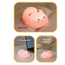Hippo Baby Night Light Cute Cartoon Children'S Bedside Decoration Atmosphere Light Soft Light Sleeping Lamp