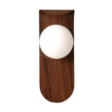 Applique Murale de Chevet Minimaliste, Style Nordique, en Fer, Ă LED, pour Cuisine, Salle Ă Manger, Couloir, Couleur Noyer.