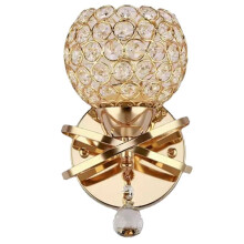 Crystal Wall Lamp Modern and Simple Stairs and Corridors Aisle and Bedroom Light Luxury American Style Crystal Lamp