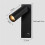 3W LED Wall Lamp Embedded and Rotatable Reading Light USB Focus Light for Bedroom Bedside Study 3000K Black 8