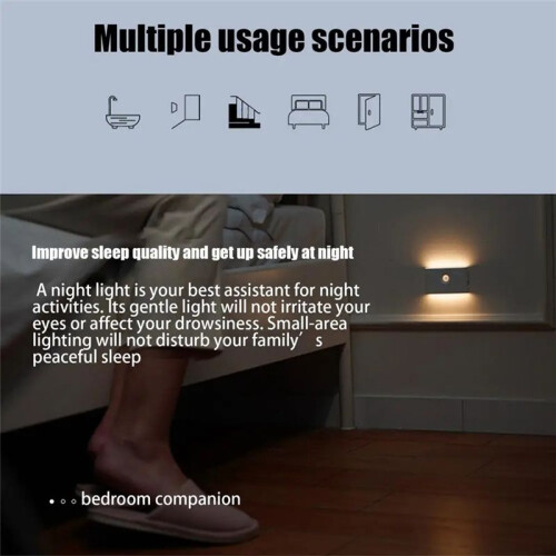 Human Body Sensor Light LED Corridor Body Sensing Night Light SmartSensor Automatically Activated Indoor Illumination 1