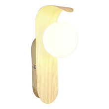 Minimalist Bedside Wall Light, Nordic Style Iron Lamp LED Wall Light for Kitchen, Dining Room, Hallway Wood Color