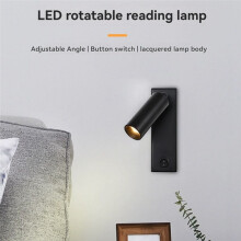 3W LED Wandlamp, Ingebouwde en Draaibare Leeslamp, USB-Focuslamp voor Slaapkamer, Nachtkastje en Studeerkamer, 3000K Brons