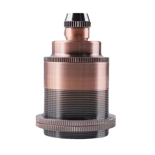 Vintage Copper E27 Screw Bulb Socket Retro Pendant Light Fitting Adapter Lighting Bulb Holder for Home Lighting A