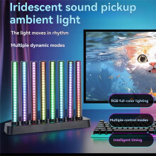 Barra de Luz de Espectro Musical Alimentada Por USB RGB, Luz Ambiente com Aplicativo e Controle Remoto para Sala de Jogos, Escritório em Casa A