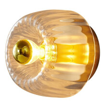Applique Murale Moderne en Verre, Compatible avec Ampoule E14, Lampe Décorative pour Chambre à Coucher, Salon, Couloir, Lumière Chaude, B