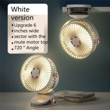 Ventilatore da Campeggio Portatile A LED con Luce Notturna USB Ricaricabile Ventilatore da Scrivania Silenzioso Regolabile per Camera da Letto Ufficio