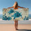 Quick-Drying Beach Towel with Sea Turtle Pattern, Soft and Absorbent, Suitable for Bathroom, Outdoor, Pool and Camping,A 5