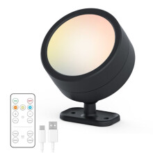 LED Wall Mounted Lights with Remote Wireless Magnetic Wall Sconces Dimmable USB Rechargeable for Bedroom Bedside Light,B