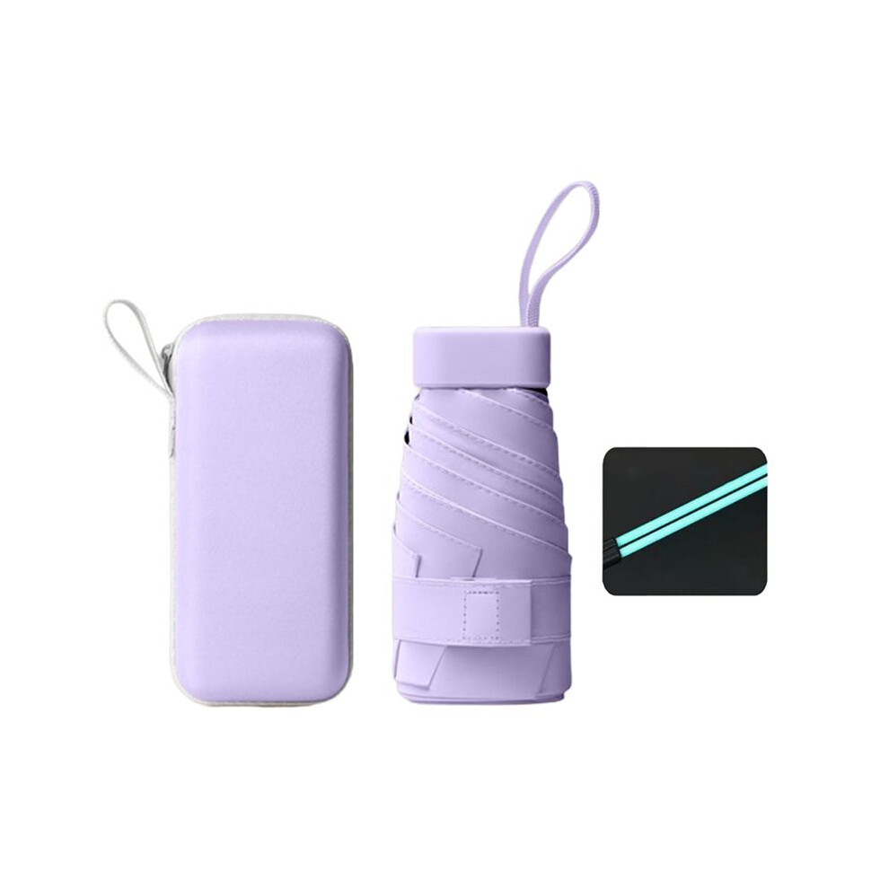 Paraplu Dames Anti-Uv Zonnescherm Paraplu 12-Ribs Reiszonnescherm Voor Tas Paars-image