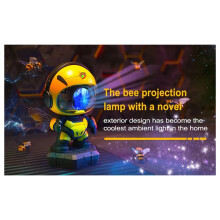 Projecteur de Galaxie, Veilleuse Étoilée, Abeille, Astronaute, Lampe LED avec Télécommande et Minuterie, pour Décoration de Chambre D'Enfant