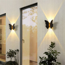 Wasserdichte Wandlampe für Den Außenbereich, Wandlampe mit Schmetterlingsmotiv, Minimalistische Moderne Treppe, Wandlampe für Den Flur, Schwarz