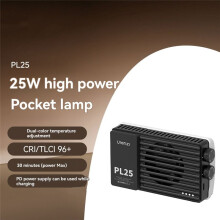 ULANZI PL25 25W LED Panel Light 2700K-6500K CRI 96+Type-C Fast Charging Studio Photography Light for Phone Camera Vlog Shooting