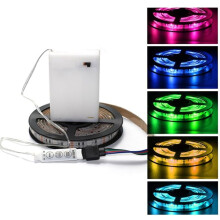5V 5050 RGB Strip LED Light Battery Powed Led Strips Indoor Outdoor 24key Control Remote 3 Meters