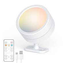 Appliques Murales à LED avec Télécommande, Sans Fil, Magnétiques, à Intensité Variable, Rechargeables par USB, pour Chambre à Coucher, Lampe de