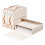 Foldable Bed Sheet Set Organizers and Storage - Large Size Linen Fabric with Window and Label, Under Bed Storage 3 Pack 1