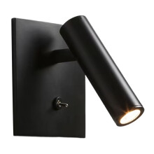 Ingebouwde LED-Wandlamp met Schakelaar, Verstelbare Leeslamp voor Hoofdeinde van Hotelkamer, Wandlamp met Spotverlichting