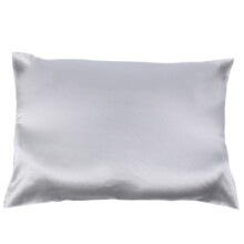 Both Sides Natural Pure Silk Pillowcase for Hair and Skin, 600 Thread Count 50X75cm-Silver Gray