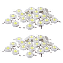 40 Pz High Power 2 Pin 3W Bianco Emettitore Di Perle A Led 170-190Lm 6000K