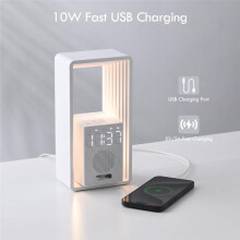Despertador Digital, Luz de Despertar Ao Nascer Do , Máquina de Ruído Branco com 9 Sons para Auxílio Ao Sono, Luz Noturna Sensível Ao Toque