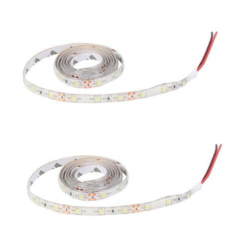2X 1M 60-3528 SMD Impermeabile LED Light Strip DC12V (Bianco)