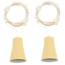 2PCS Solar 2M LED Cork Shaped 20 LED Night Fairy String Light Kork Solarbetrieben Licht Wine Bottle Lamp Party