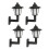 4 x Solar Powered LED Outdoor Garden Fence Wall Lantern Light Lamp Light Sensor 1