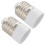 2X Adaptateur de Douille E14 Vers E27 pour Lampe LED 1