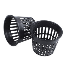 30Pcs 3 Pulgadas Heavy Duty Mesh Pot Net Cup Basket Hydroponic Aeroponic Planting Grow Clone Black