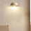 Half Circle Natural Stone LED Wall Light Retro Bedroom Bedside Lamp Corridor Background Wall Light 5