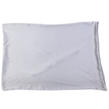 Both Sides Natural Pure Silk Pillowcase for Hair and Skin, 600 Thread Count 50X75cm-Silver Gray