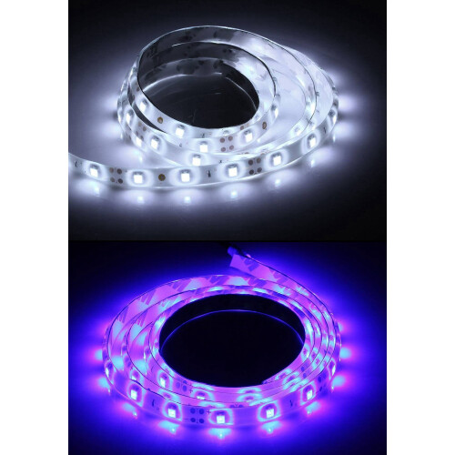 2 Pcs 1M 60-3528 SMD Waterproof LED Light Strip DC12V (White & ) 1