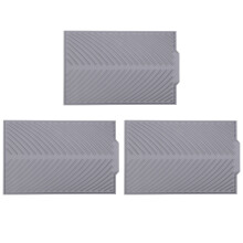 3X Dish Drying Mat Flume Folding Draining Mat,Rectangle Drain Mat Drying Dishes Pad Heat Resistant Non-Slip Tray Gray