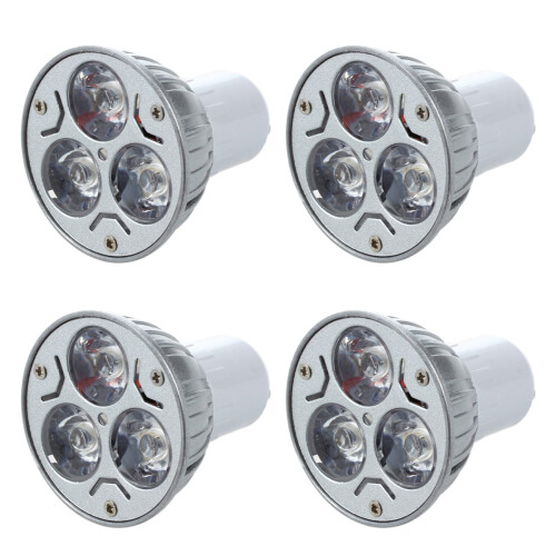 4X GU10 LAMP LIGHT BULB Has 3 LED WARM WHITE 3W 5W 12V