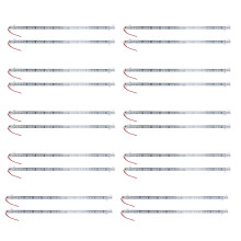 20pcs 50CM 12V 36 LED 5630 SMD Hard Strip Light Aluminum Shell with End Cap White