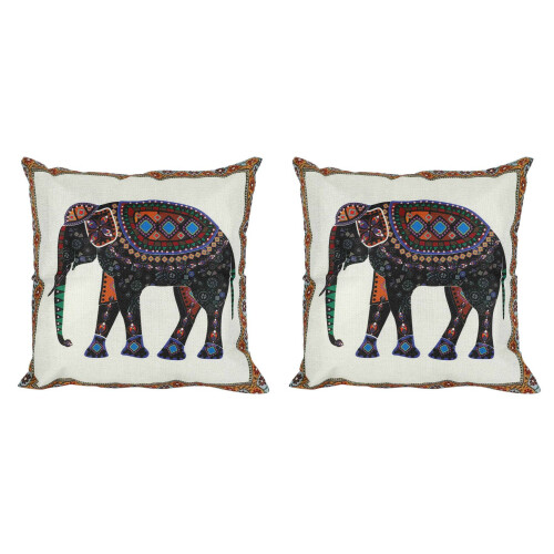 2X Indian Decorazione A Forma di Cuscino per Cuscino Da Tiro In Cotone E Lino