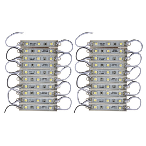 2 x 10Pcs 5050 SMD 3 LED Module LED Strip String Light Waterproof  12V Cool White