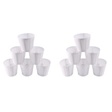 Modern European Style Droplight Wall Lamp Candle Chandelier Lamp Shade 12 Pcs Set (Solid White)
