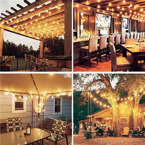 12Pcs G40 Led Replacement Light Bulbs, E12 Screw Base Shatterproof LED Globe Bulbs for Solar String Lights Warm White 1