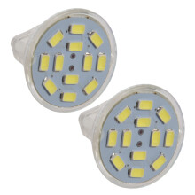 2X 6W GU4 (MR11) Faretto A LED MR11 12 SMD 5730 570 Lm  12V, Bianco