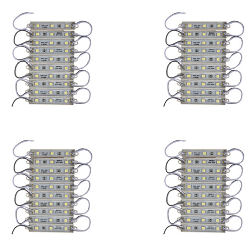 4 x 10Pcs 5050 SMD 3 LED Module LED Strip String Light Waterproof  12V Cool White