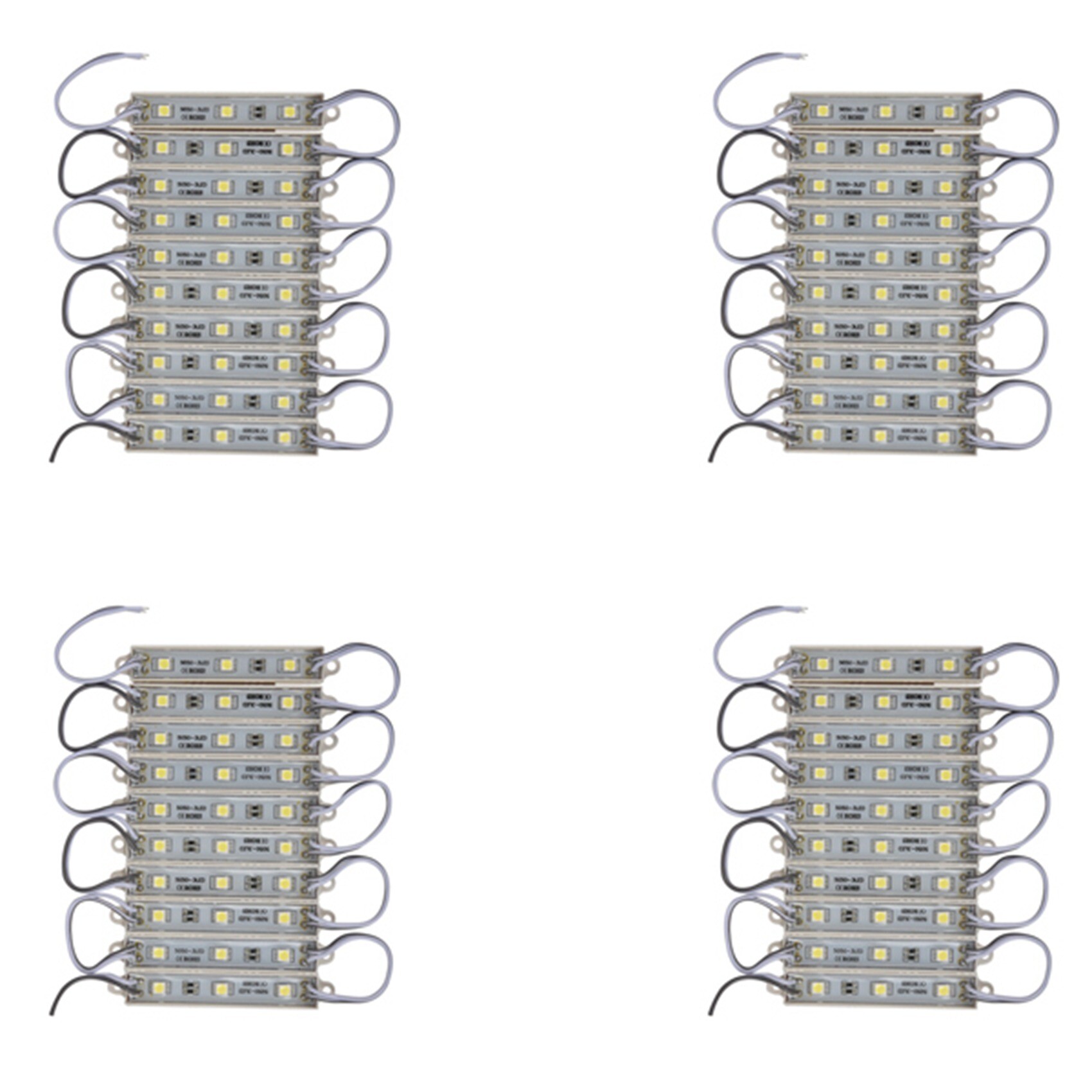 4X10Pcs 5050 SMD 3 LED Module LED Strip String Light étanche 12V Cool ...