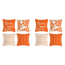 Conjunto de capas de travesseiro laranja 18X18 de 8 capas de almofada decorativas para uso doméstico.