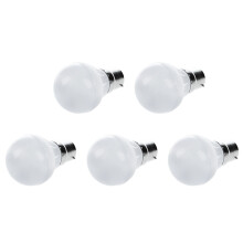 5X B22 Save LED Bulb Light Lamp 220V 3W Cool White New Imitate Ceramic)