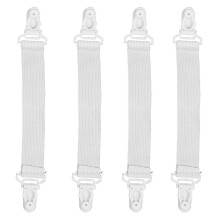 4 Stuks Home Witte Elastische Matraslakengrijpers