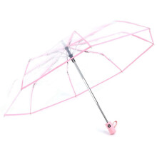 Transparent Umbrella Automatic Umbrella Rain Women Men Sun Rain Auto Umbrella Compact Folding Windproof Style Clear umbrella,Transparent + border