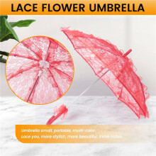 Lace Parasol Wedding Lace Flower Wedding Parasol Umbrella red