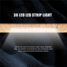50CM 12V 36 LED 5050 SMD Hard Strip Bar Light Aluminium Stel Varm Vit