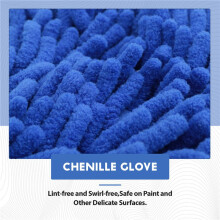 2x Premium Microfiber Chenille Super Absorbent Wash and Wax Glove, Car Wash Mitts ()